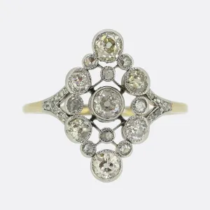 Edwardian Diamond Navette Ring