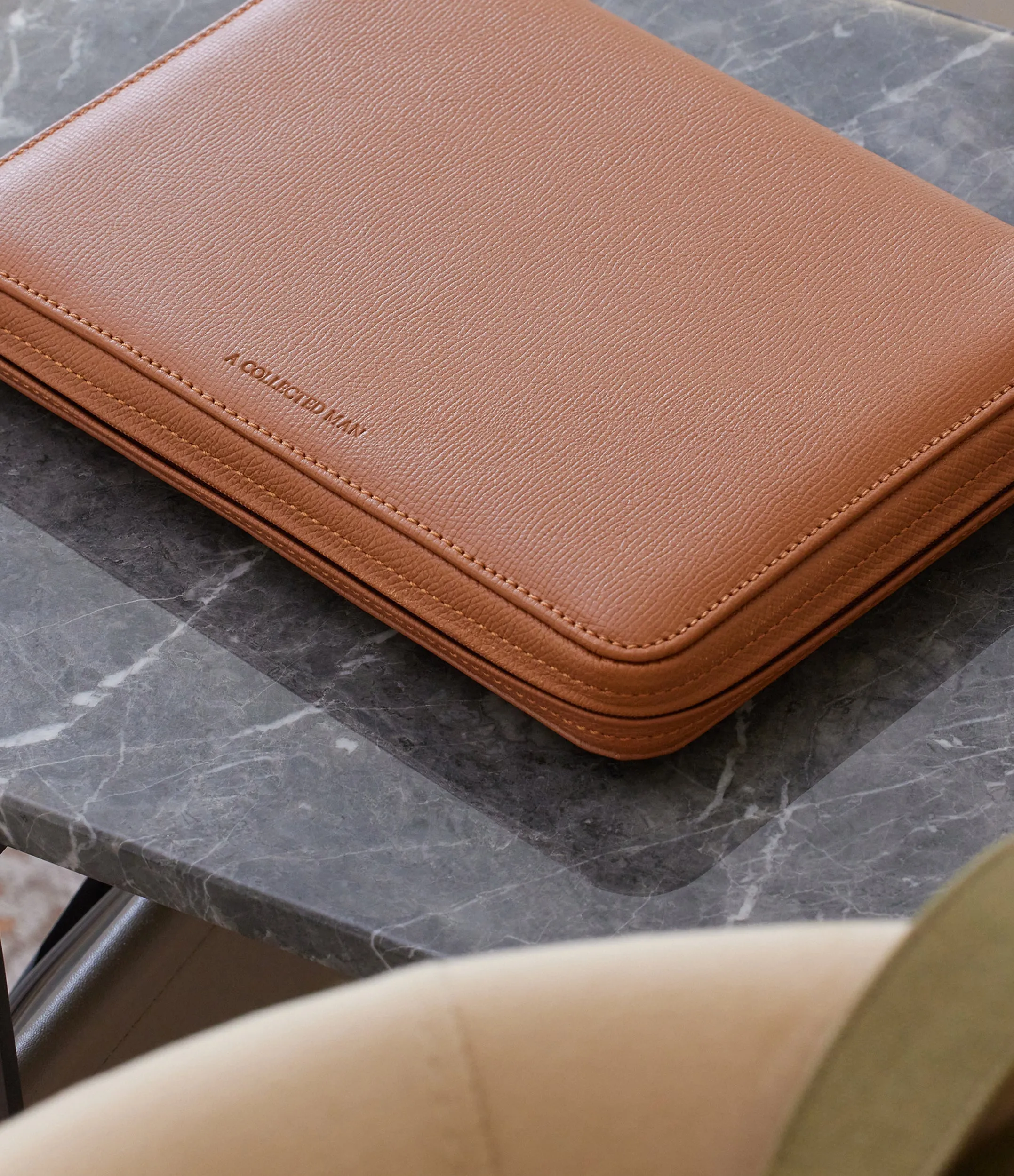 eight-watch folio, grained leather