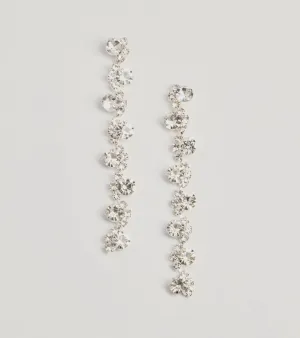 Elegant And Chic Rhinestone Duster Earrings