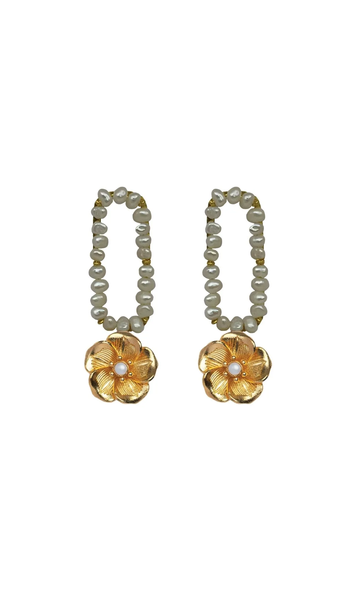 Elegant Mogra Pearl Earrings