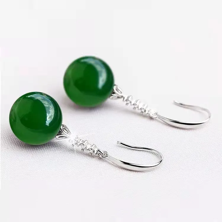 Elegant Silvering Chalcedony Earrings