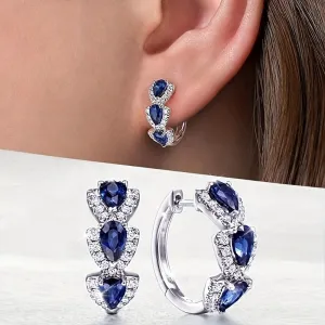 Elegant Zircon Hoop Earrings