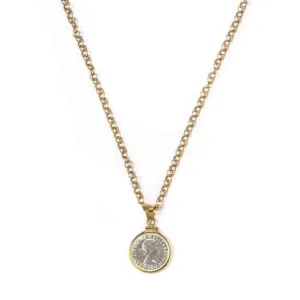 English Six Pence Necklace