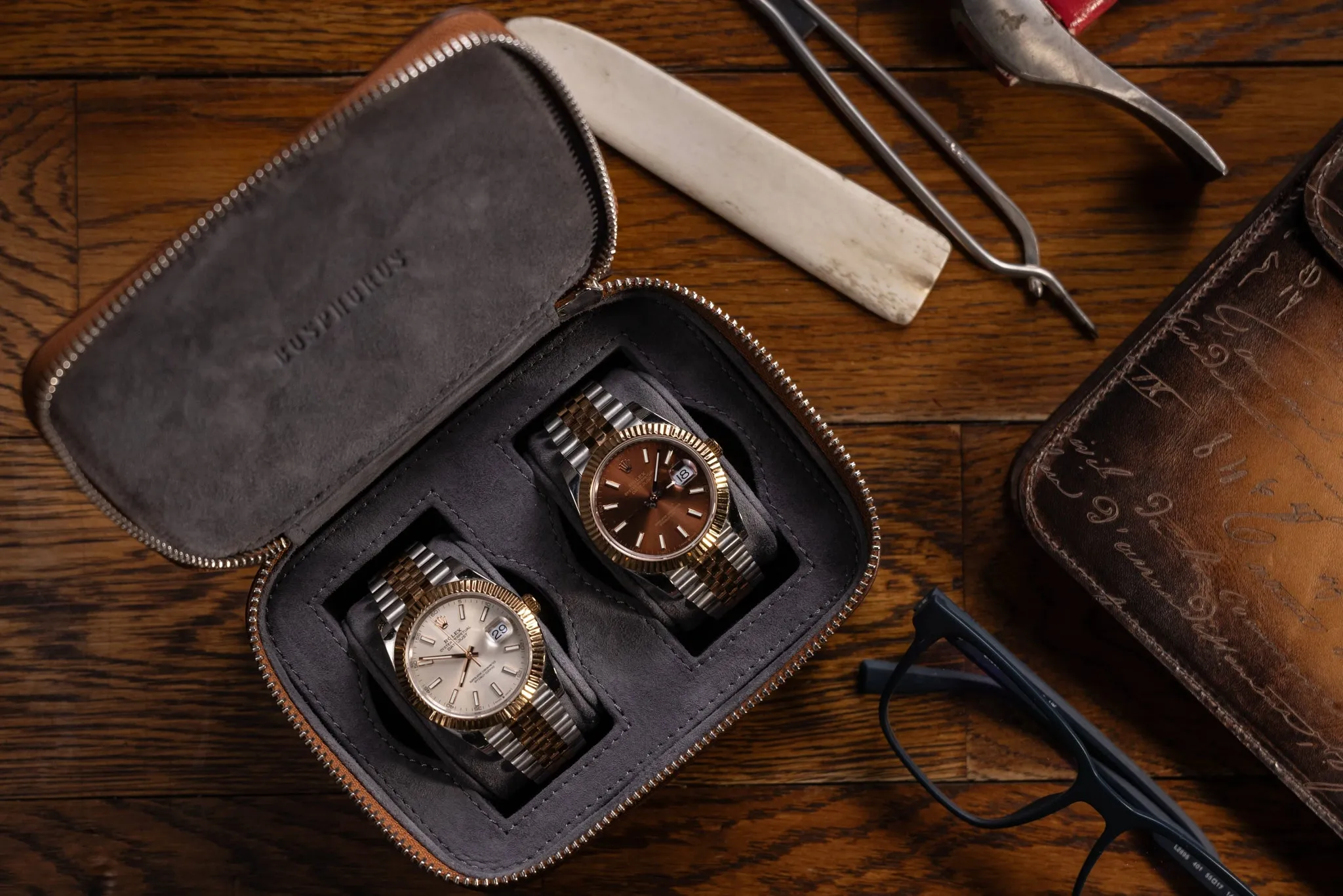 Ephesus Watch Case - Patina Brown