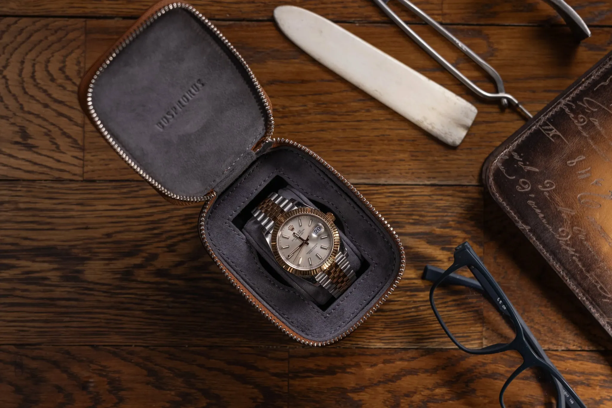 Ephesus Watch Case - Patina Brown