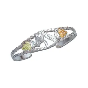 Equestrian - Sterling Silver Black Hills Gold Bracelet