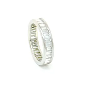 Eternity Baguette Diamond Ring-Platinum