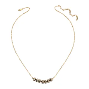 Faceted Pyrite Layering Necklace