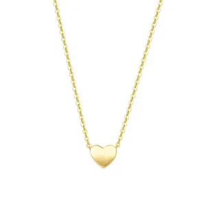 FANCIME "Mini Love" Small Heart 14K Solid Yellow Gold Necklace