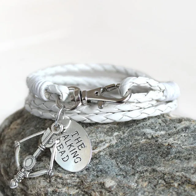 Fashion Jewelry THE WALKING DEAD PU Leather Charm Friendship Bracelets & Bangles DARYL DIXON Crossbow cowboys Men Jewelry gifts