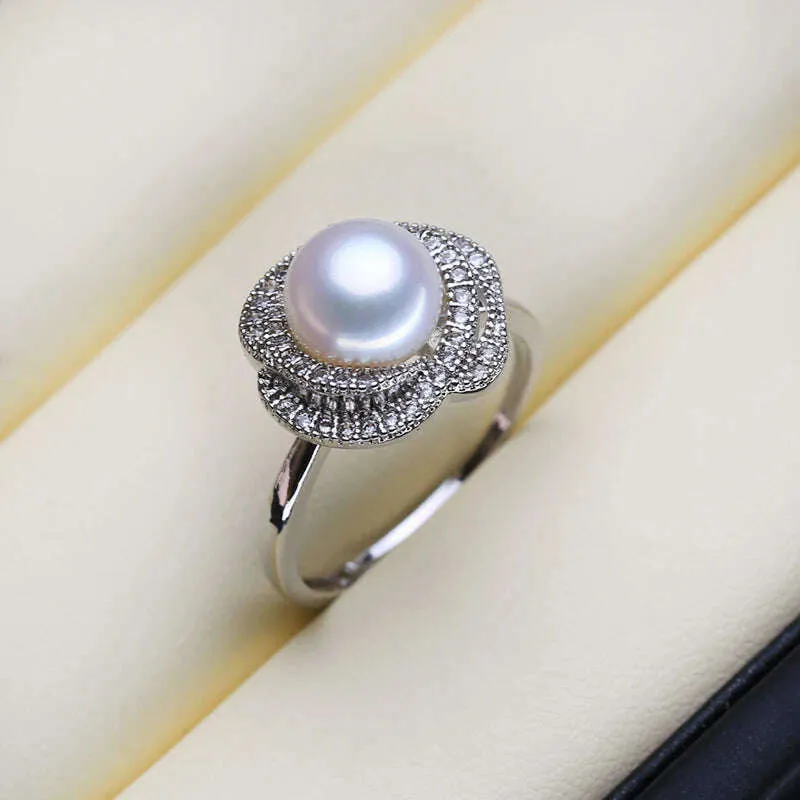 FENASY New Natural Freshwater Pearl Rings For Women Pearl Jewelry Exquisite 925 Sterling Silver Party Ring Fine Jewelry