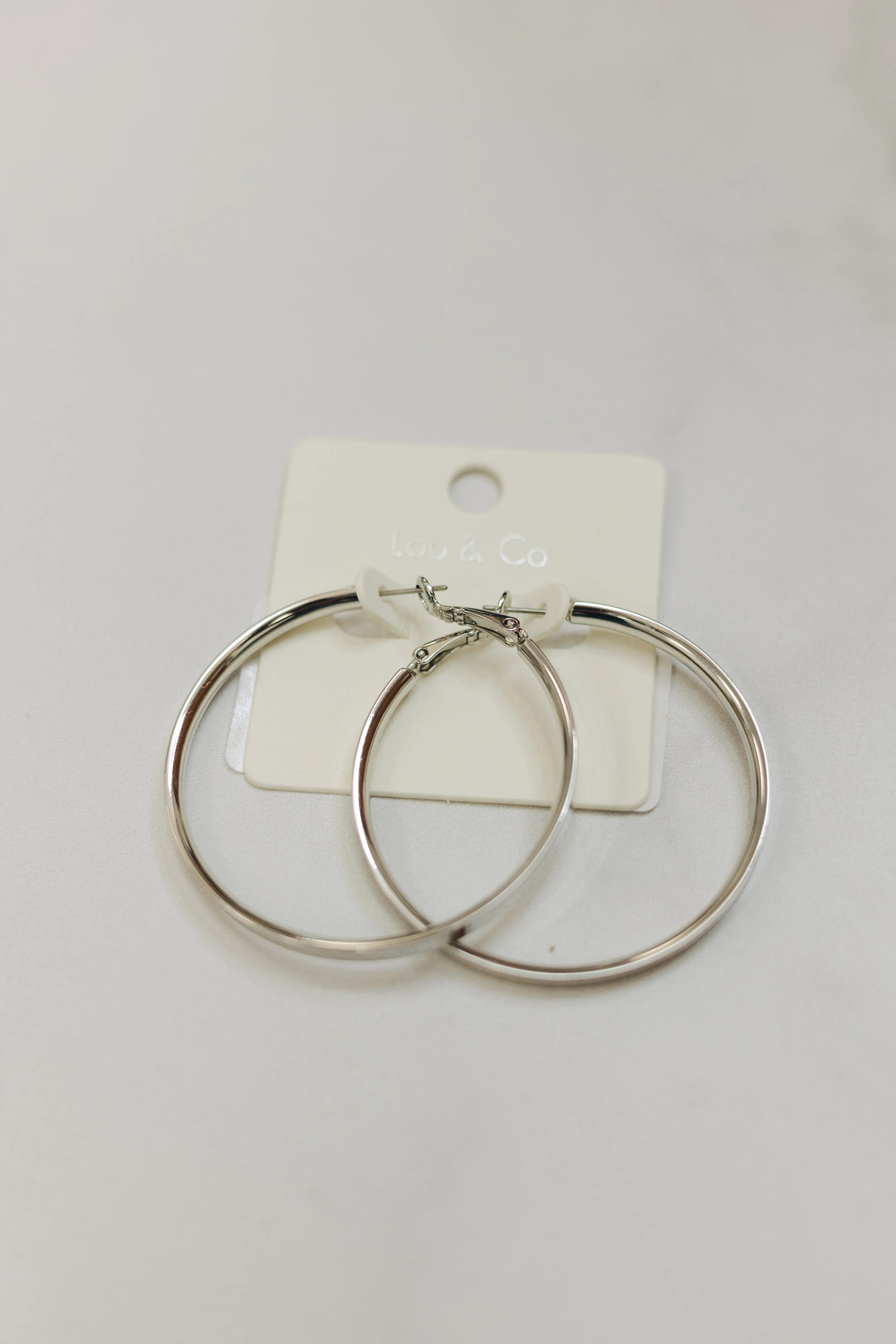 Flat Metal Hoop Earrings