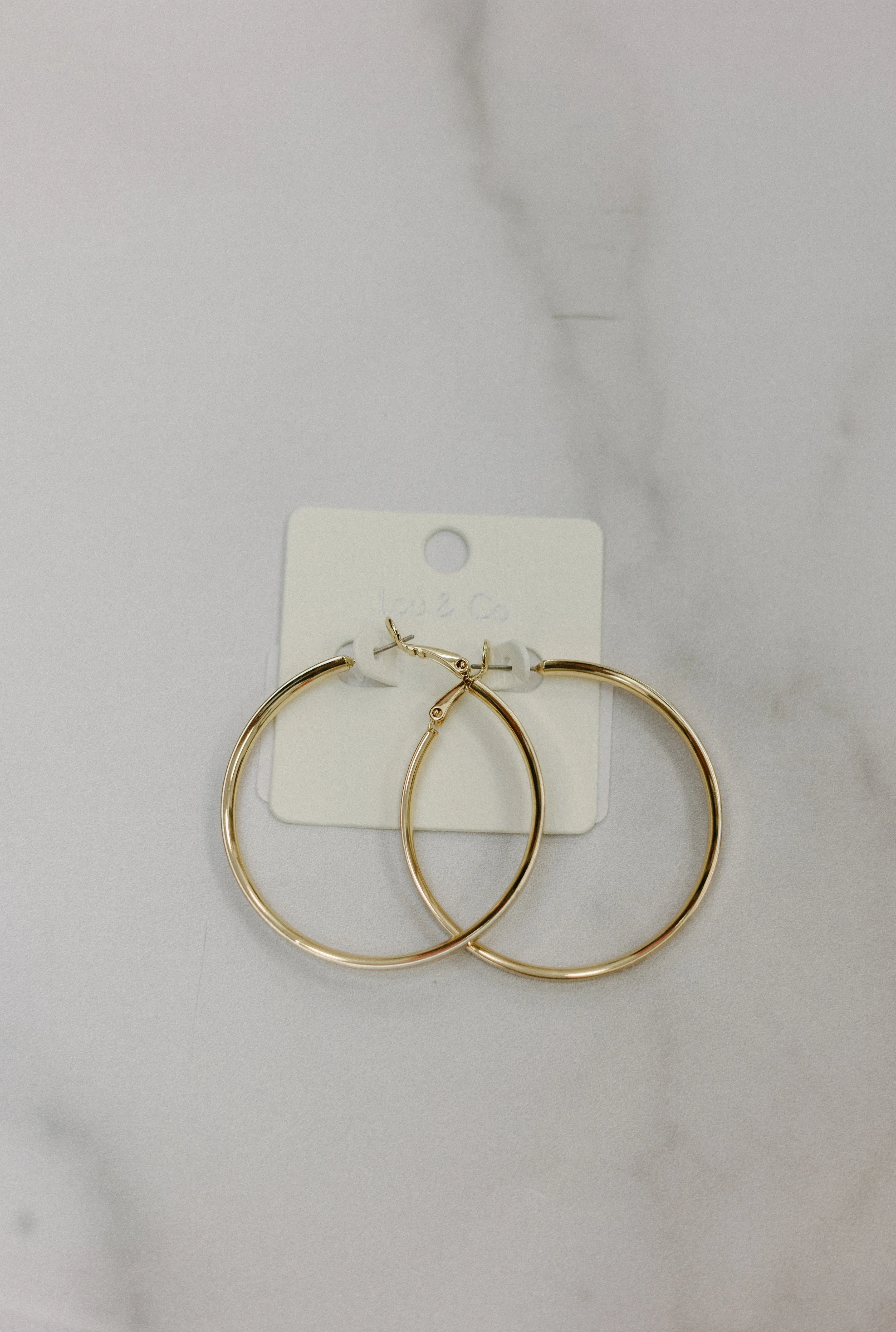 Flat Metal Hoop Earrings