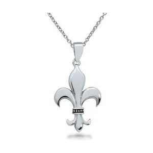 Fleur De Lis Necklace Sterling Silver