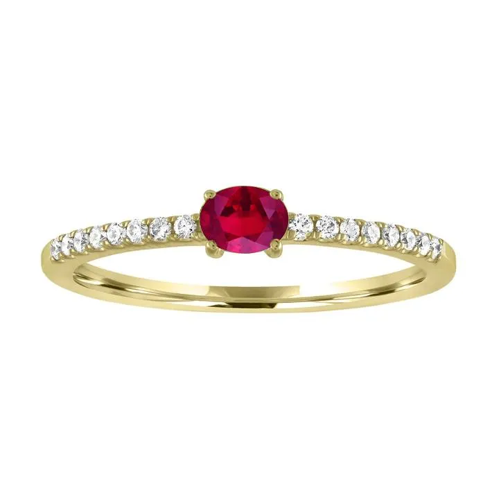 Gemstone Gum Drop Diamond Band