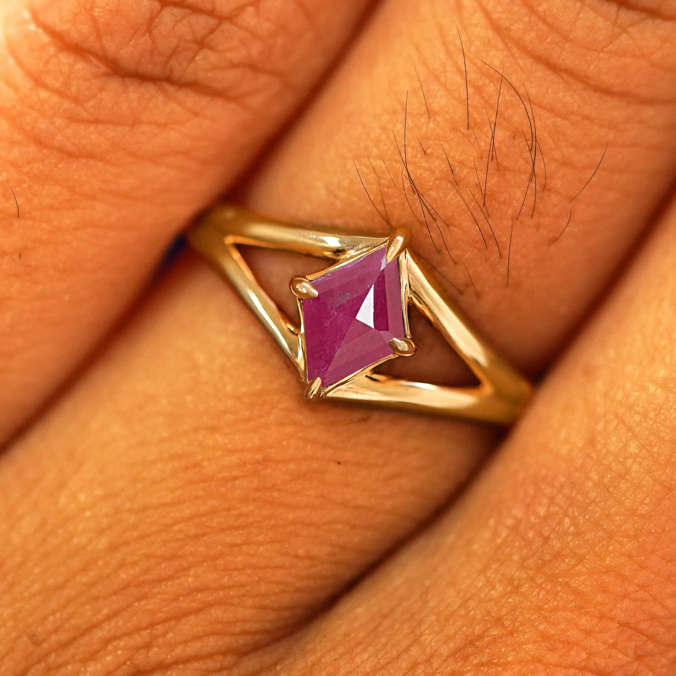 Gemstone Kite Ring