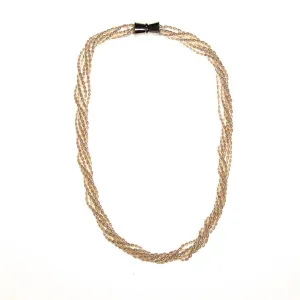 Genuine Rice Pearl Multi Strand Necklace