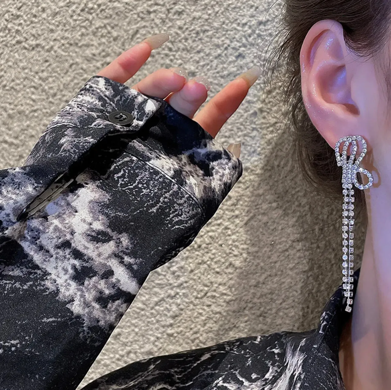 Geometric Alloy Inlay Rhinestones Women'S Drop Earrings