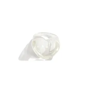 Geometric Colorful Resin Heart Ring