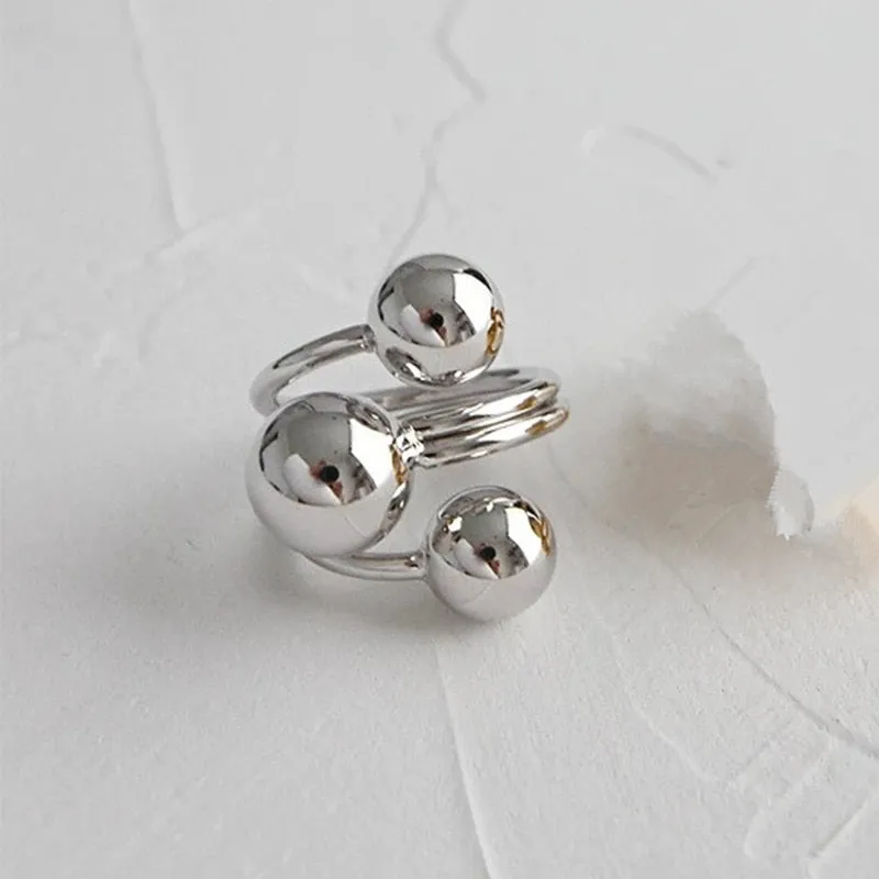 Geometric Irregular Exaggerated Metal Rings for Women