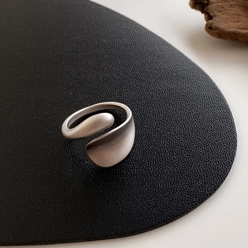 Geometric Irregular Exaggerated Metal Rings for Women
