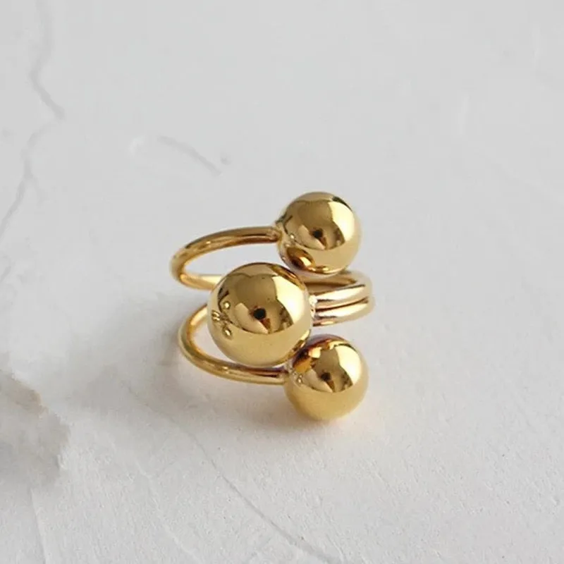Geometric Irregular Exaggerated Metal Rings for Women