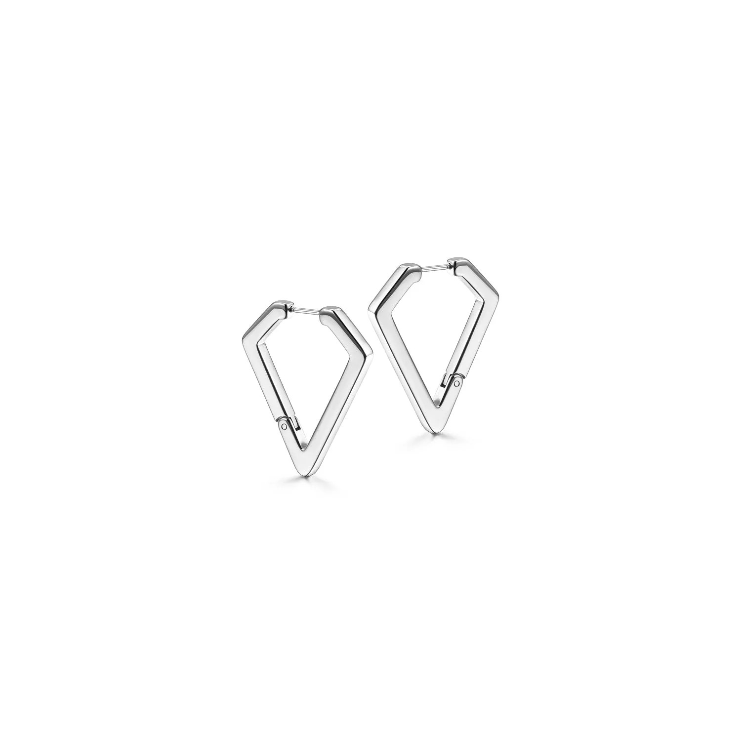 Geometric Pentagon Hoop Earrings