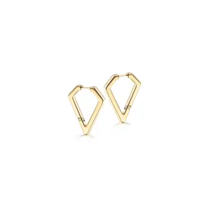 Geometric Pentagon Hoop Earrings