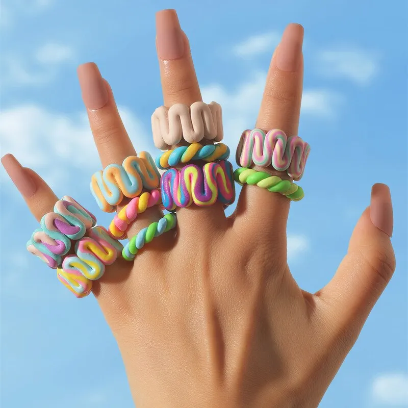 Geometric Wide Rings For Women