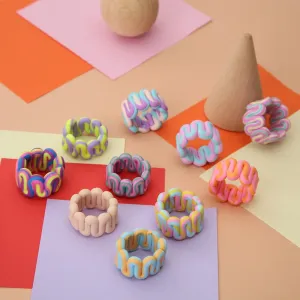 Geometric Wide Rings For Women