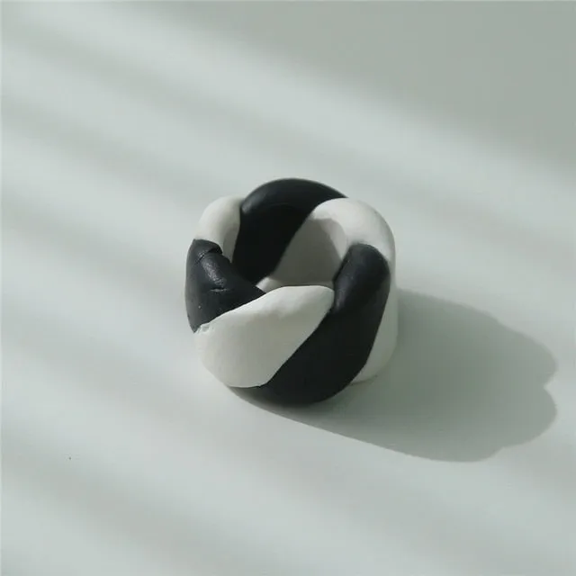 Geometric Wide Rings For Women