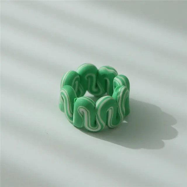 Geometric Wide Rings For Women