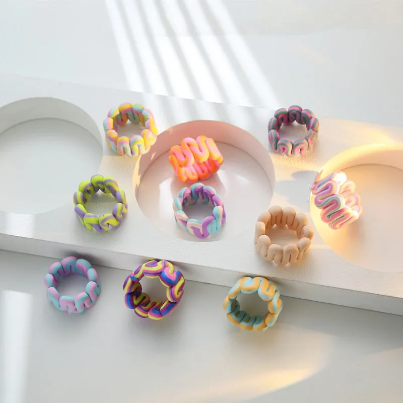 Geometric Wide Rings For Women