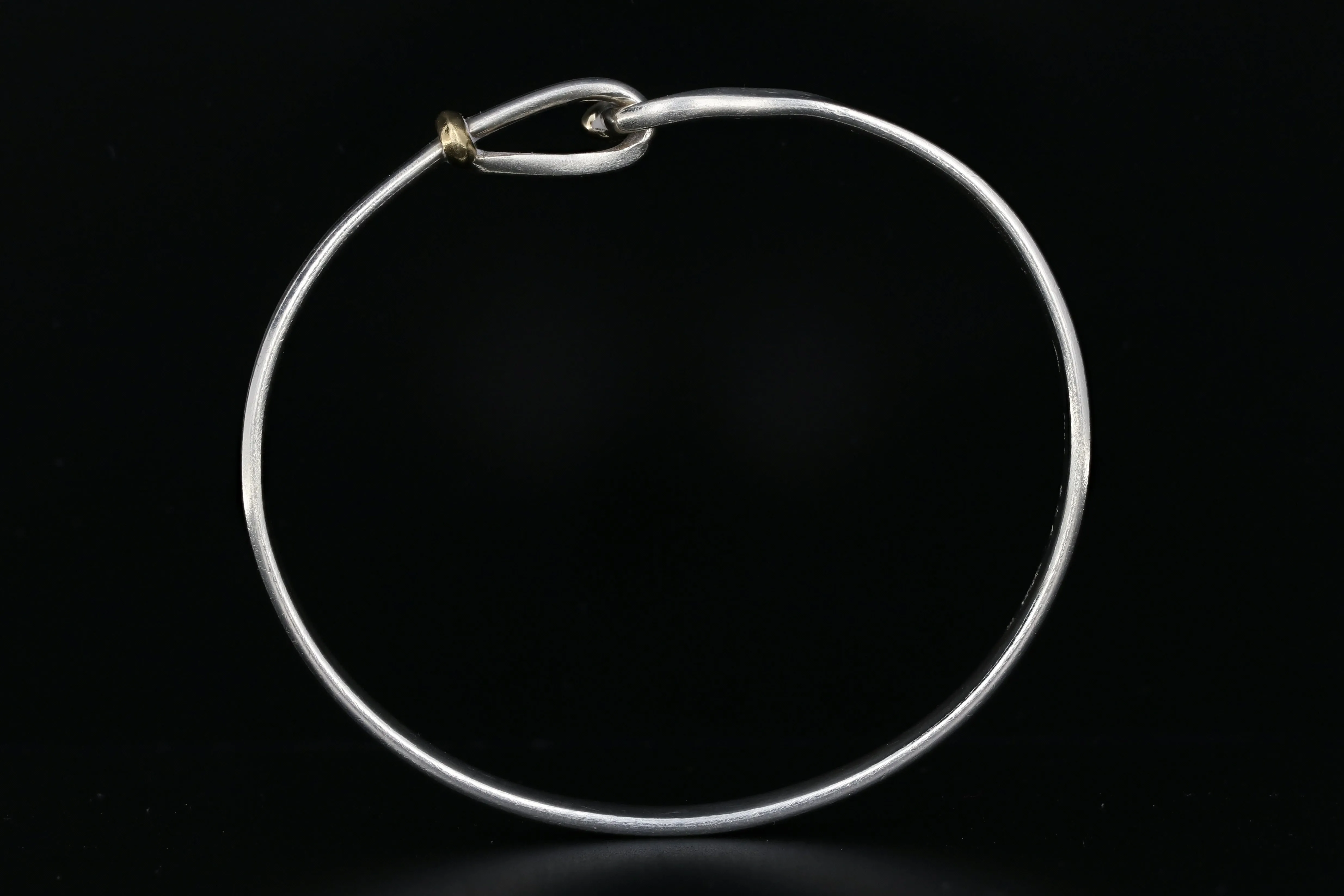 George Jensen 18K and Sterling Silver Hook & Eye Bracelet.