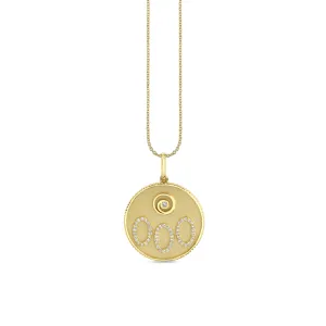 Gold & Diamond 000 Angel Number Charm
