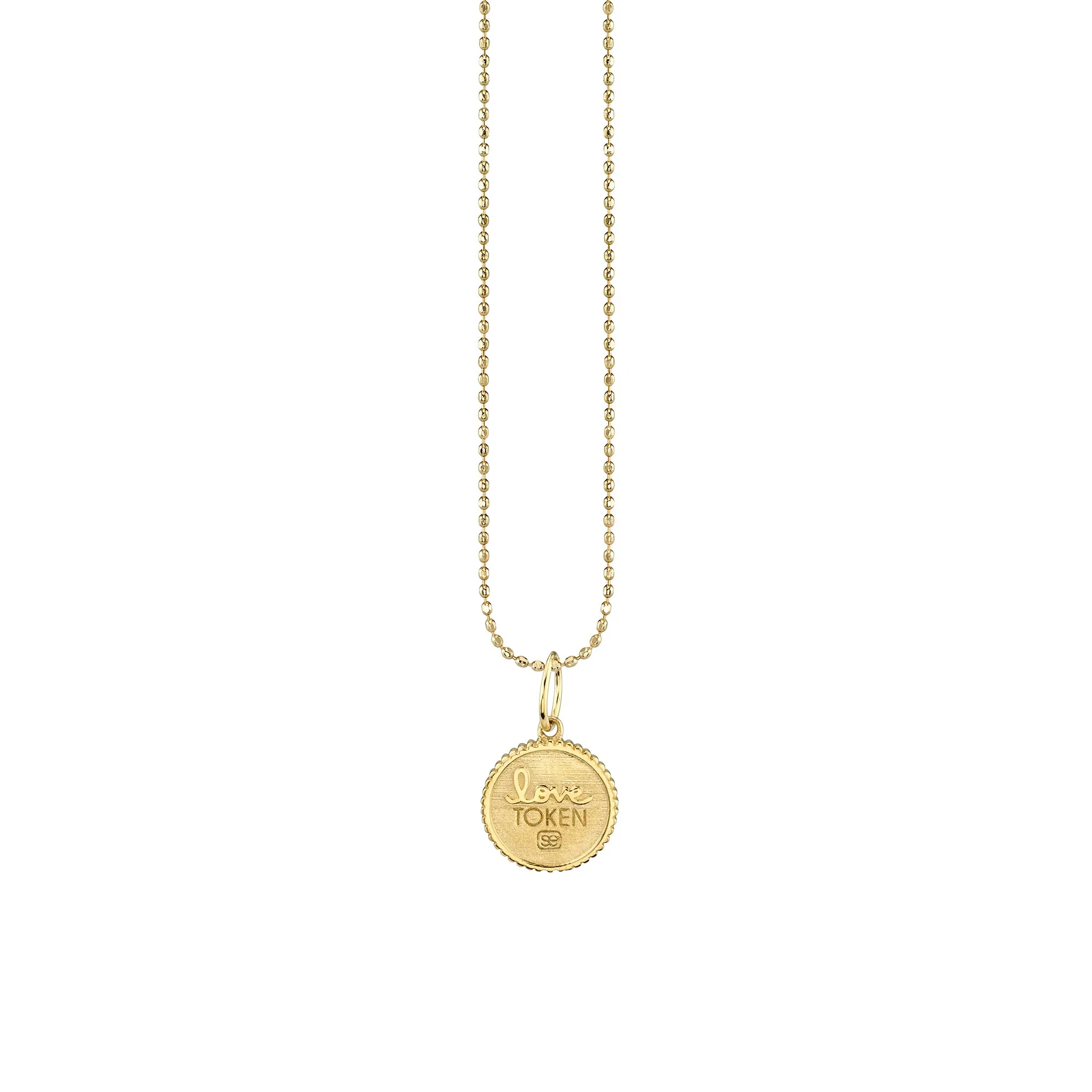 Gold & Diamond Small Marquise Eye Coin Charm