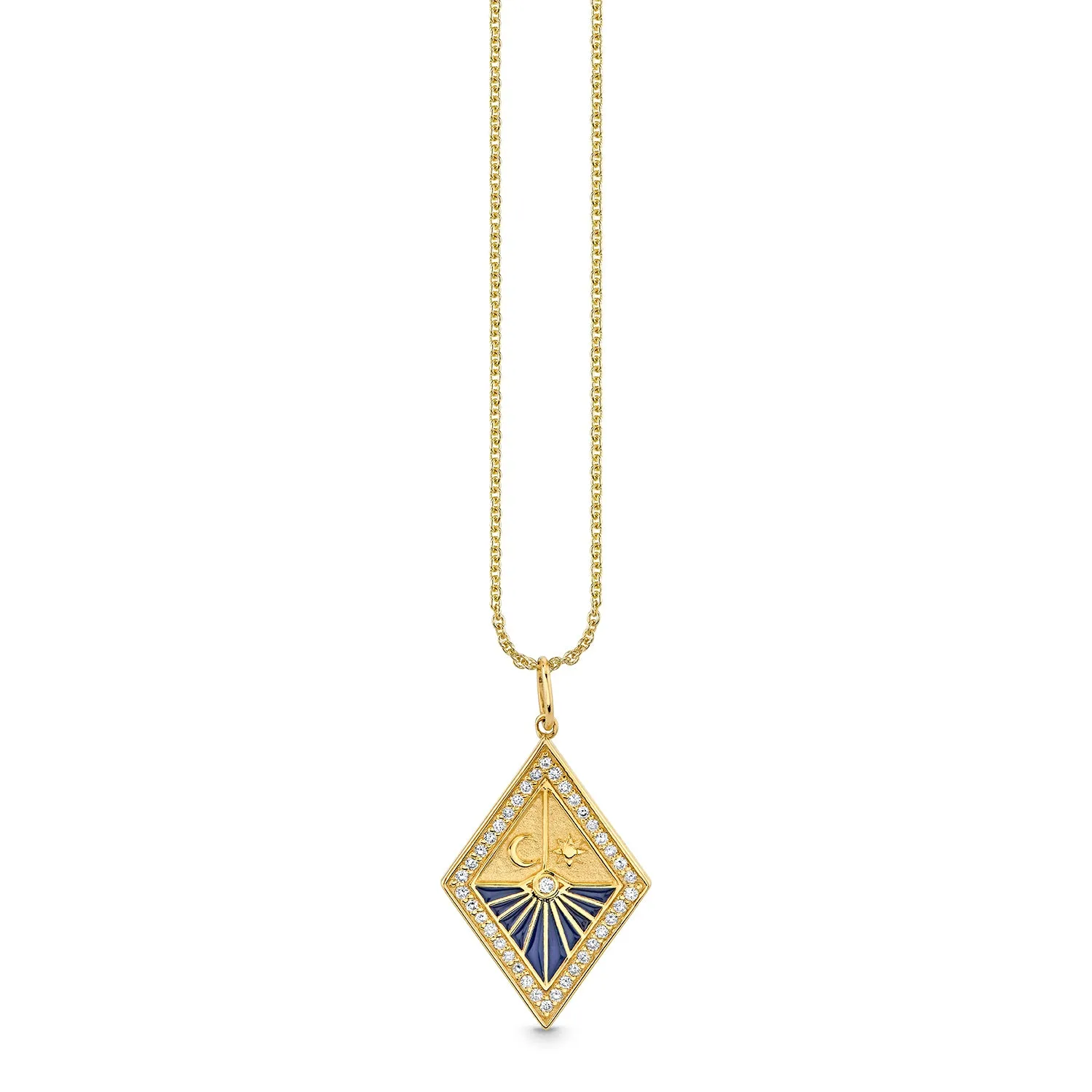 Gold & Diamond Sundial Medallion
