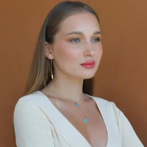 Gold Dipped Turquoise Necklace