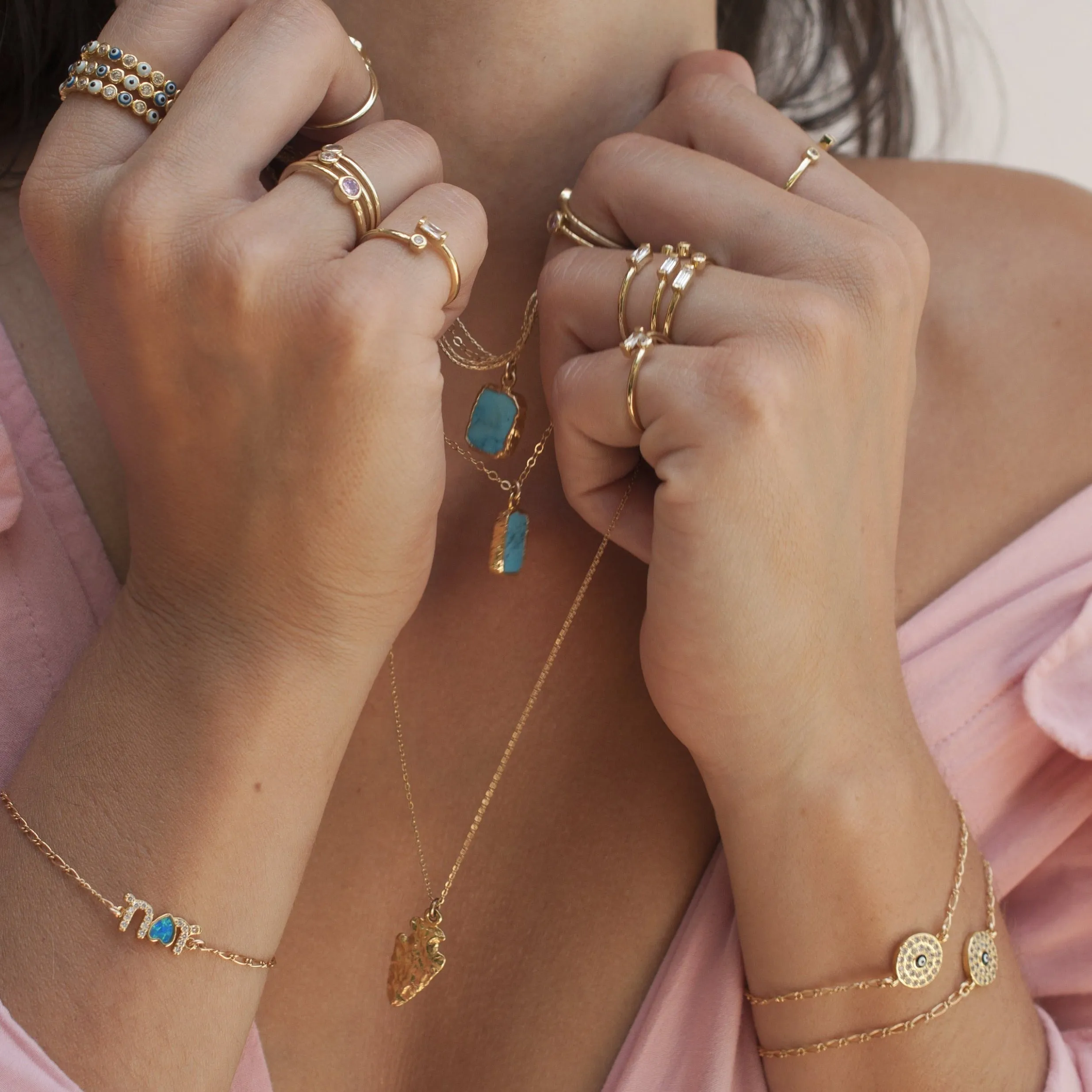 Gold Dipped Turquoise Necklace
