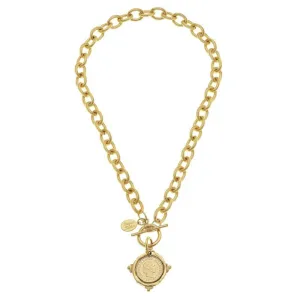 Gold Intaglio Necklace