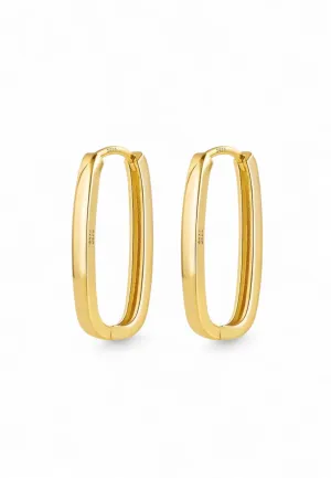 Gold-Plated Elegant U-Shaped Hoop Earrings