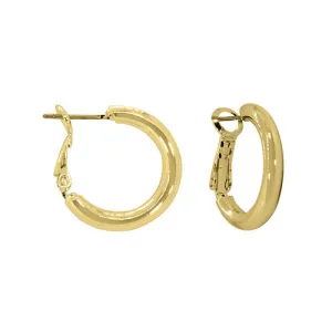 Gold Tubular Hoop Earrings