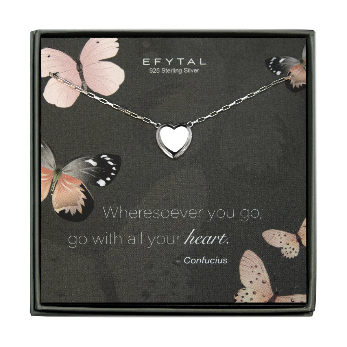 grace classic heart necklace • confucius