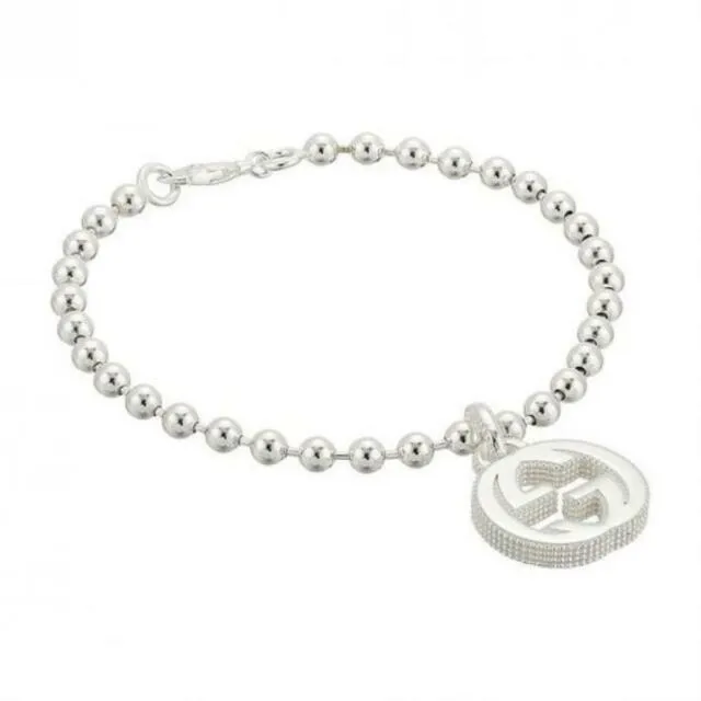 Gucci Sterling GG Ball Link Bracelet