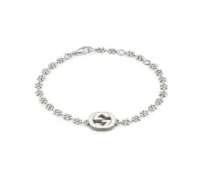 Gucci Sterling GG Beaded Link Bracelet