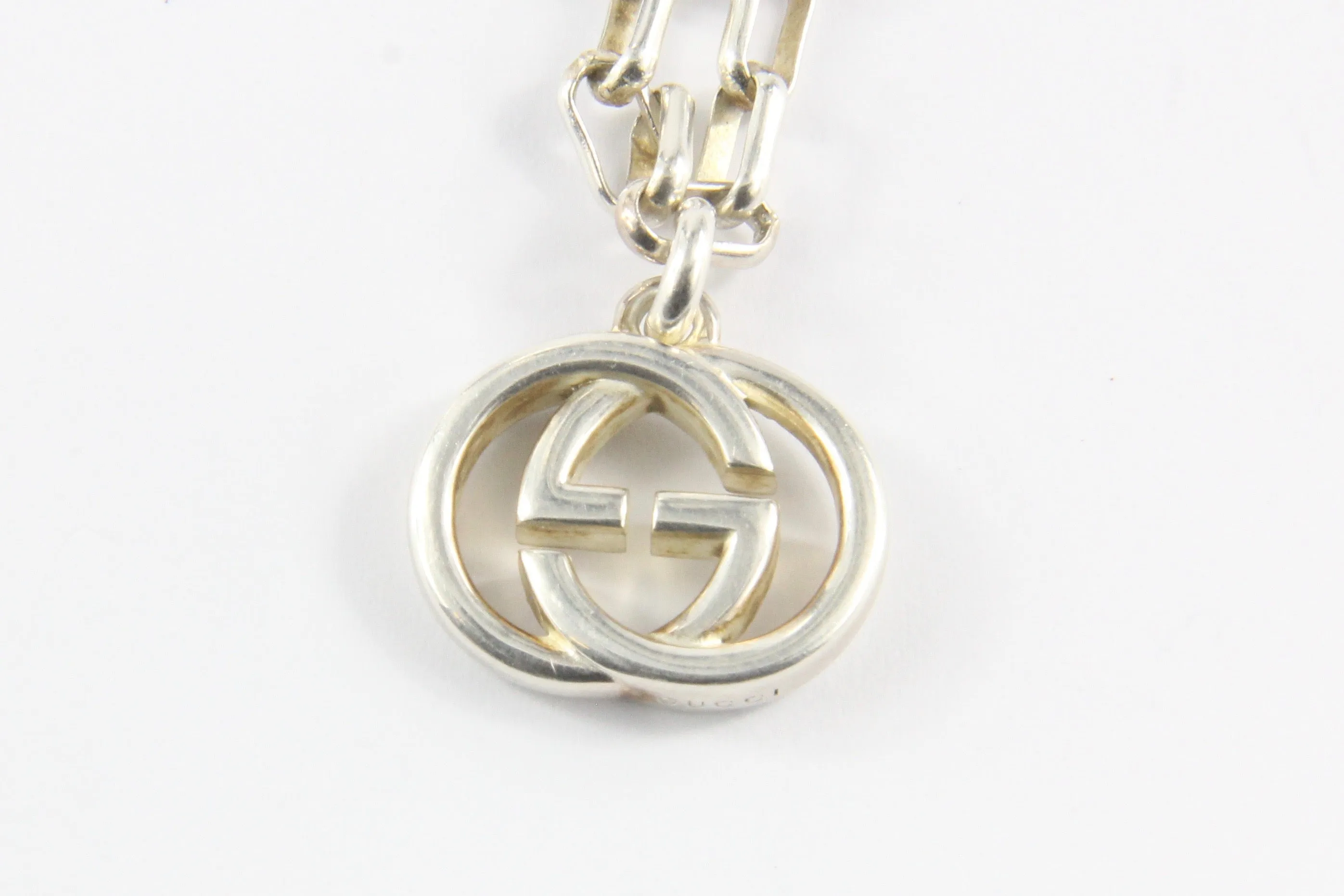 Gucci Sterling Silver Interlocking G Tag Bracelet
