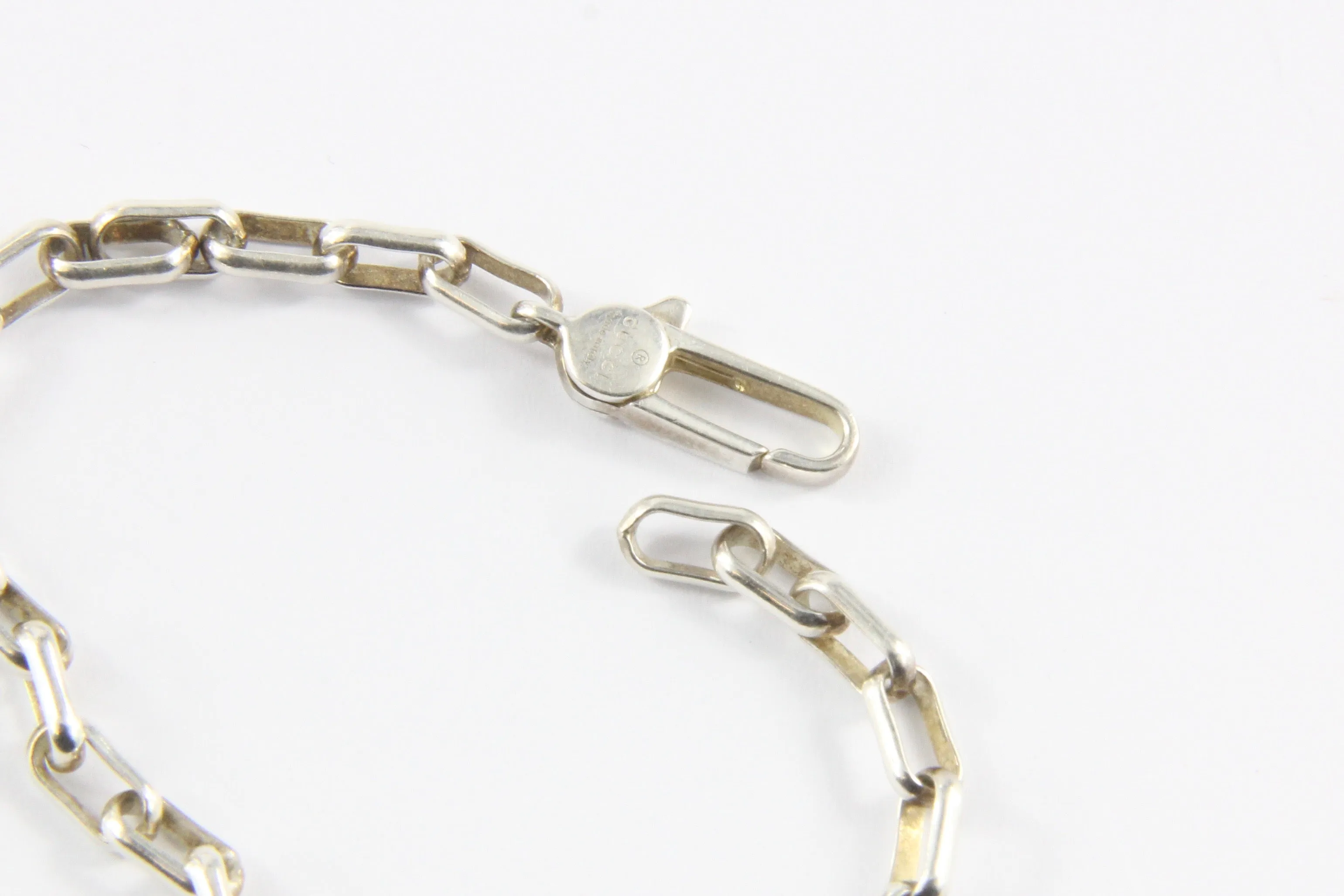 Gucci Sterling Silver Interlocking G Tag Bracelet