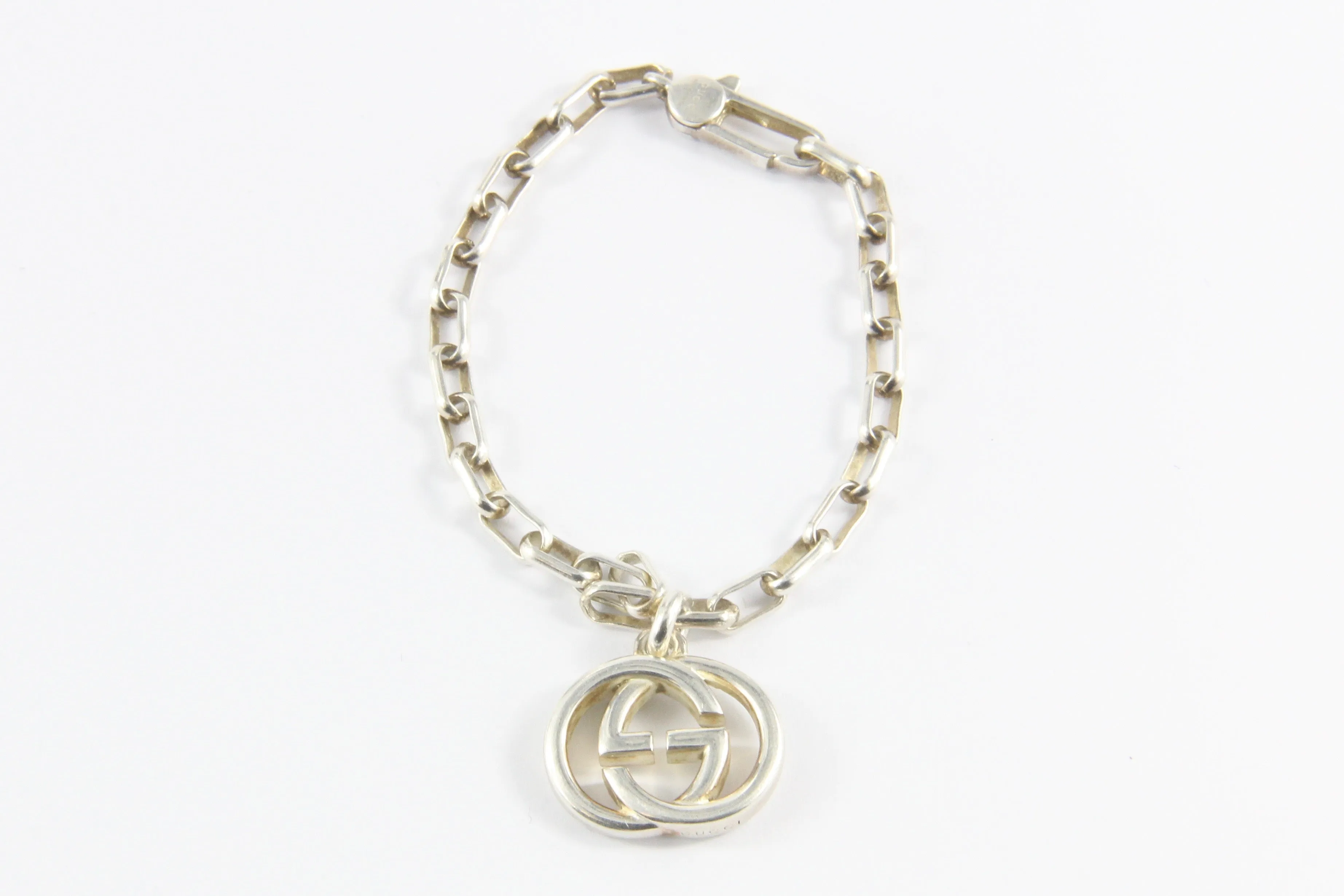 Gucci Sterling Silver Interlocking G Tag Bracelet