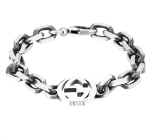 Gucci Sterling Silver Running G Mega Link Bracelet