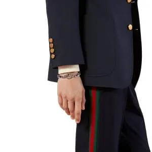 Gucci Sterling Silver Running G Mega Link Bracelet